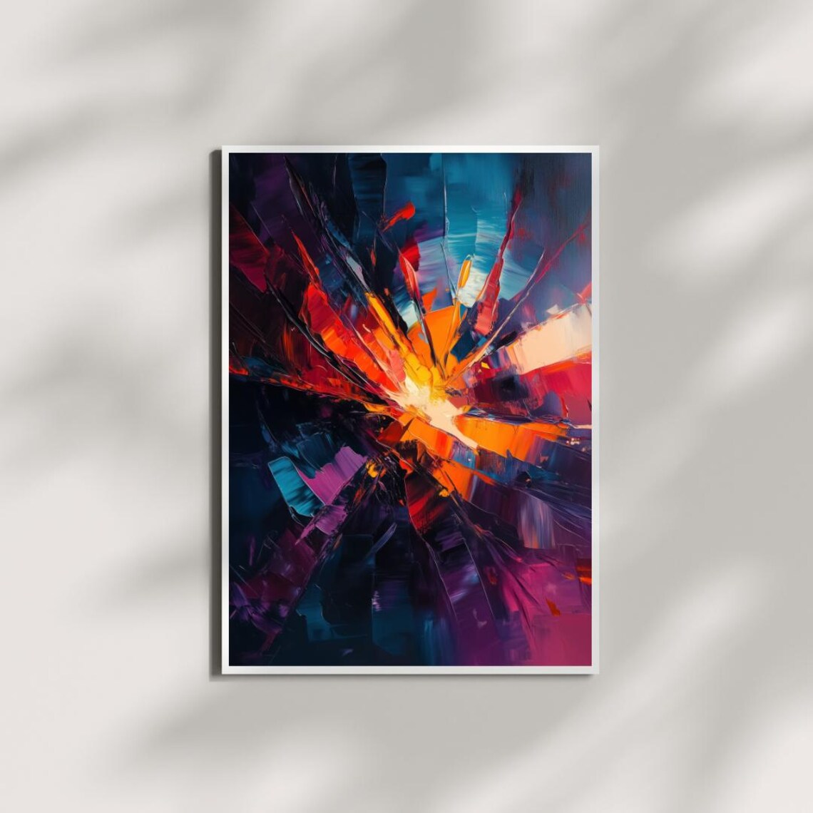 Color Burst Abstract Art, Dynamic Explosion Painting - Image 4
