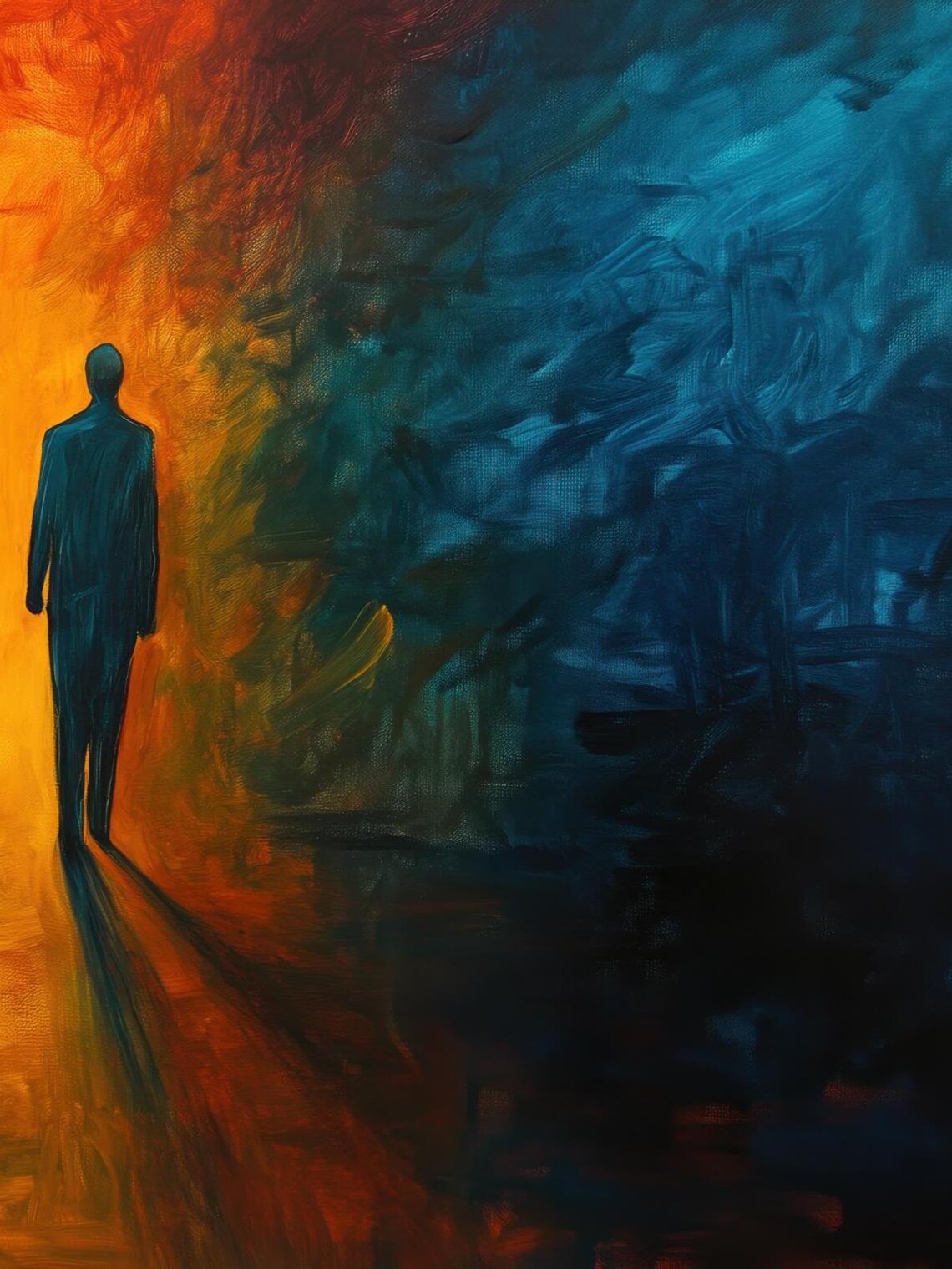 Abstract Silhouette In Color, Bold Expressionist Art Print - Image 3