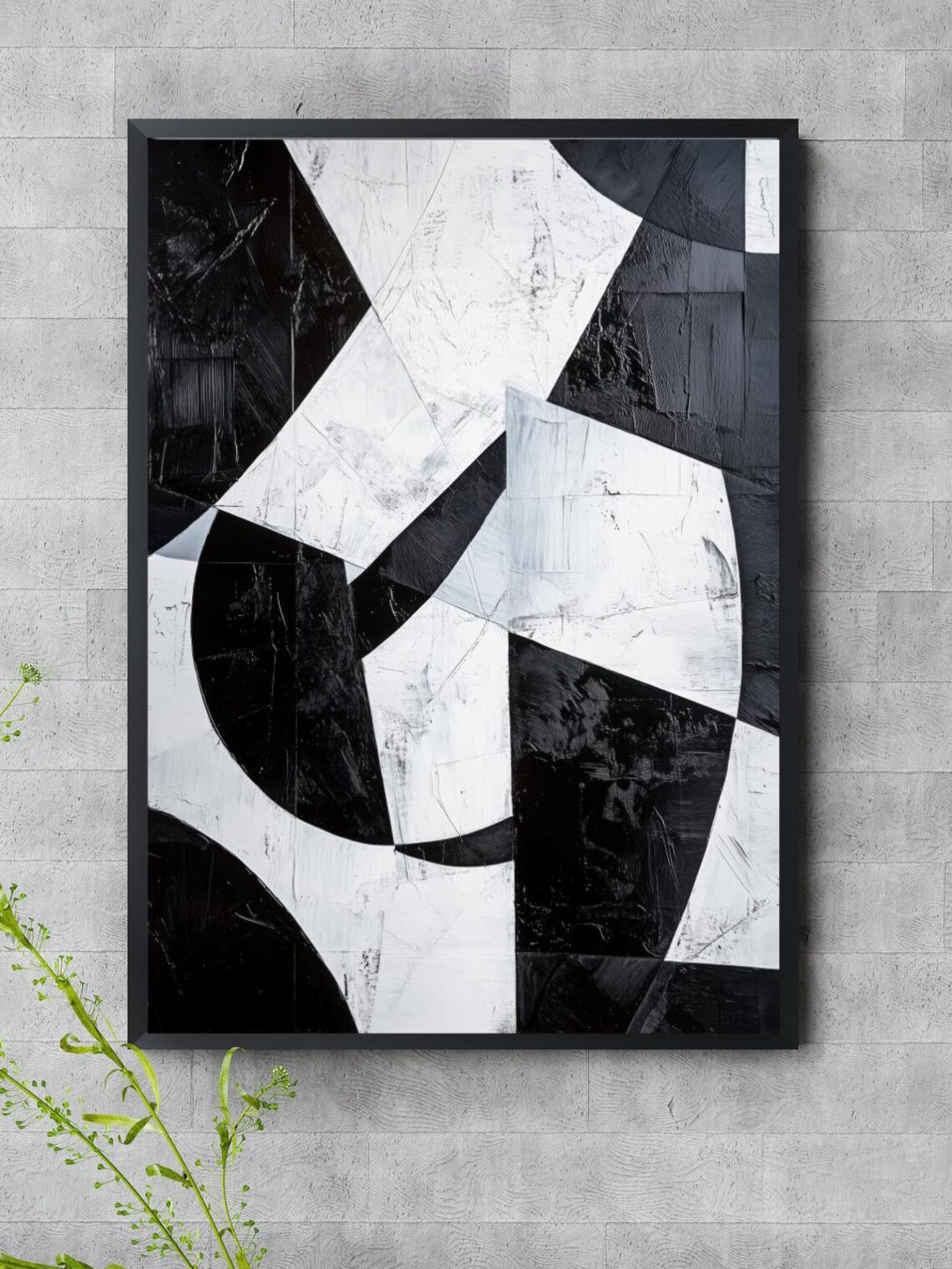 Monochrome Motion, Black And White Abstract Art Print - Image 5