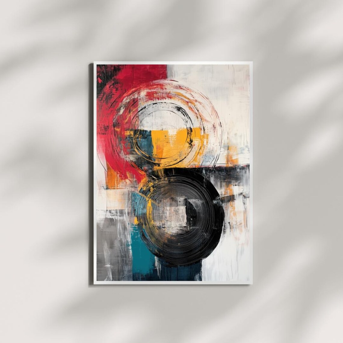 Geometric Abstract Circle Art Print, Modern Decor - Image 2