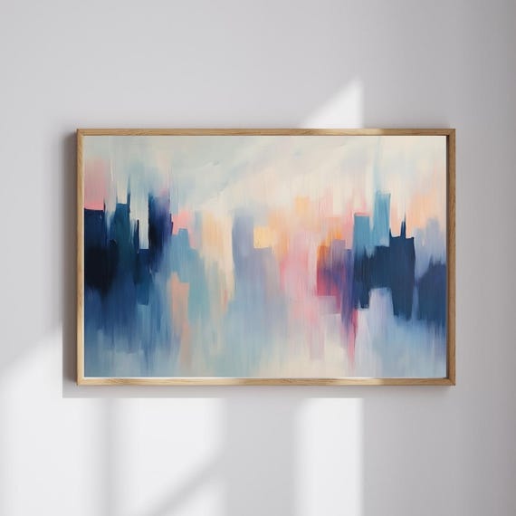 Soft Pastel Abstract Minimalist Modern Art Print