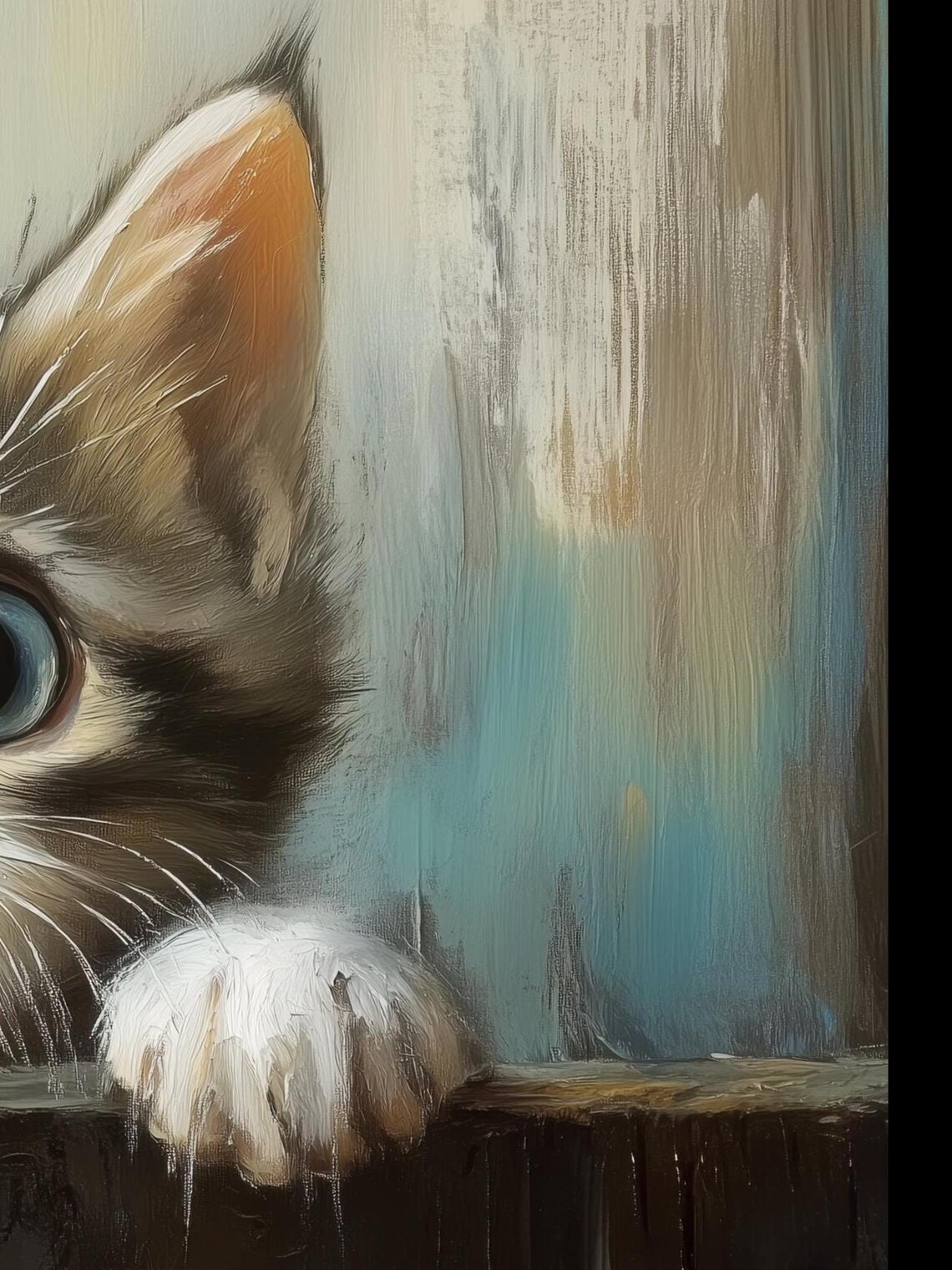 Surprised Kitten Cute Animal Art Print - Image 4