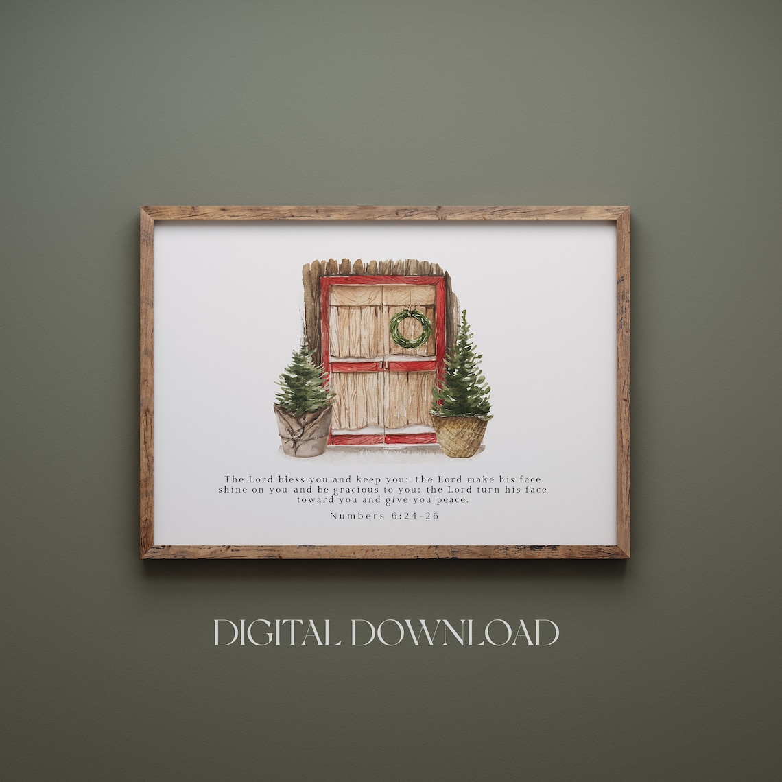Numbers 6:24-26 The Lord Bless You Christmas Blessing Poster