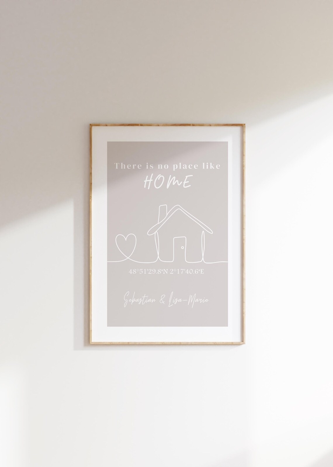 Personalized There Is No Place Like Home Couple House Poster - Image 4