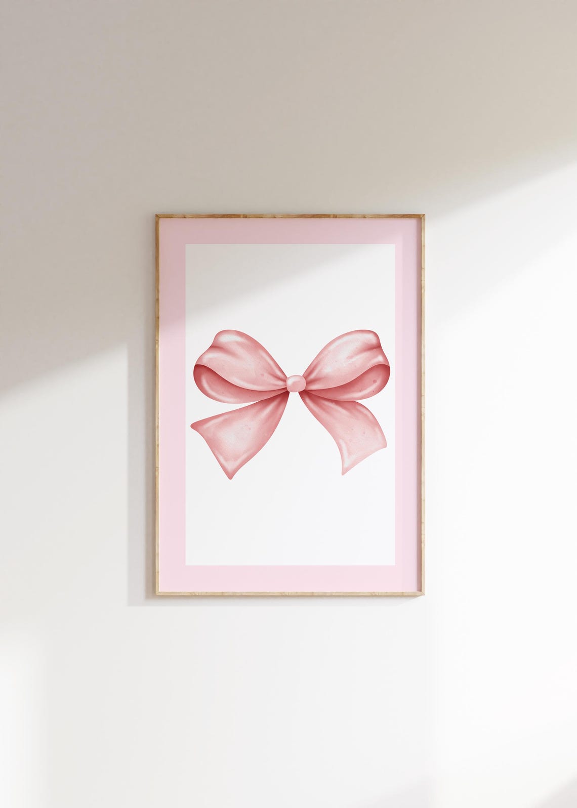 Pink Satin Bow Minimalist Coquette Ribbon Elegant Decor Poster - Image 3