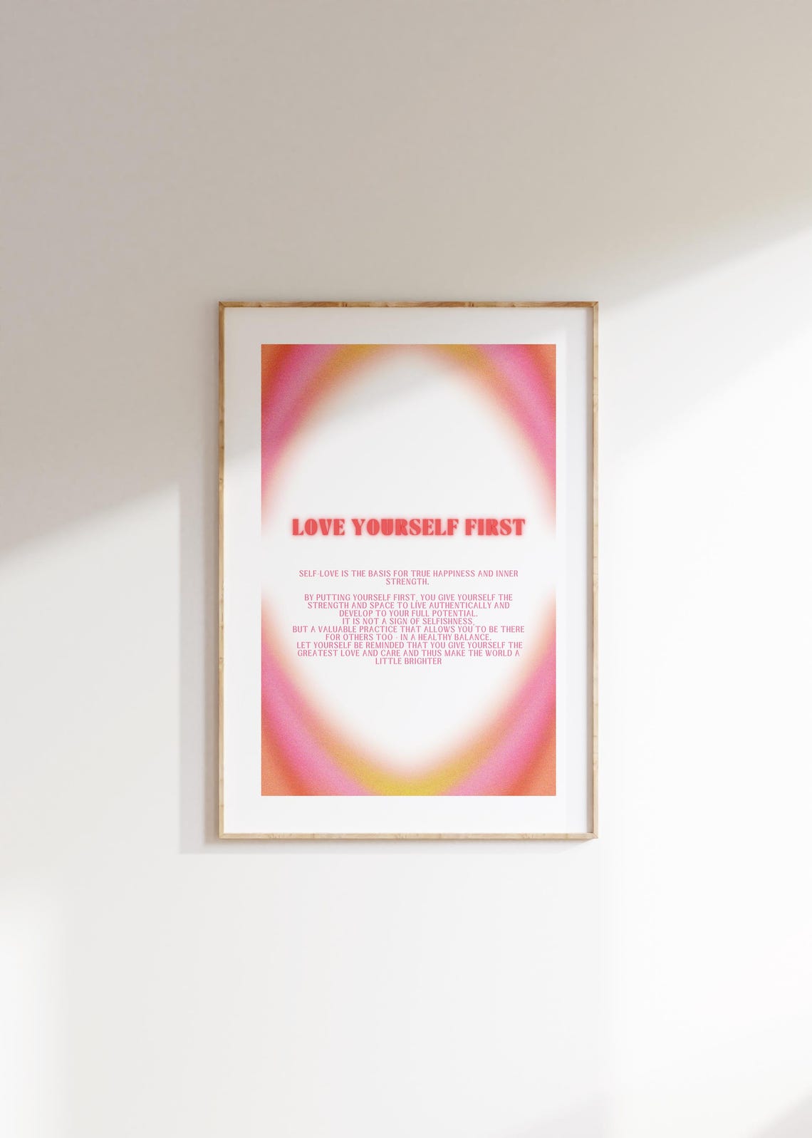 Love Yourself First Self Love Gradient Aura Wellness Poster Gift - Image 3