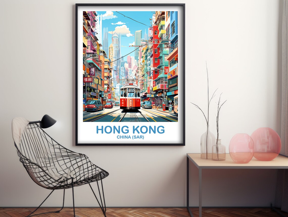 Hong Kong Travel Art Travel Wall Art Travel Poster - Image 2