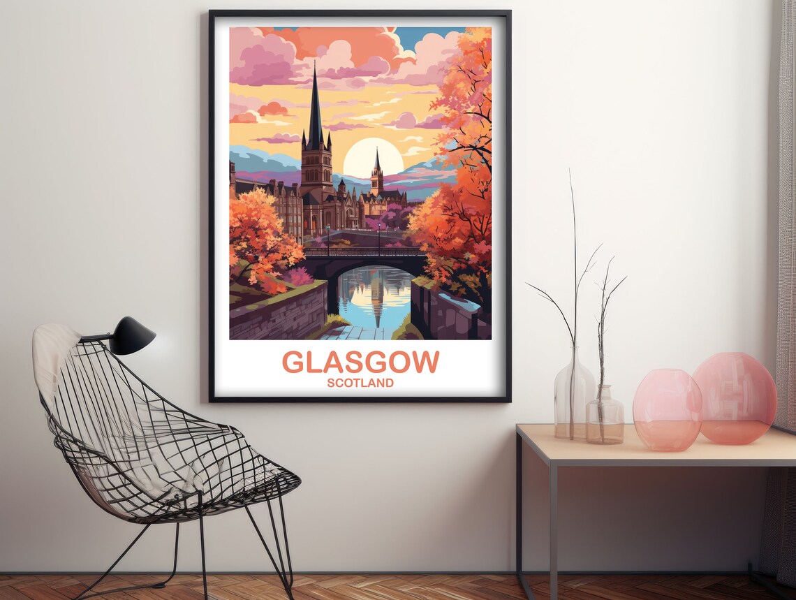Glasgow Scotland Travel Wall Art Print - Image 2