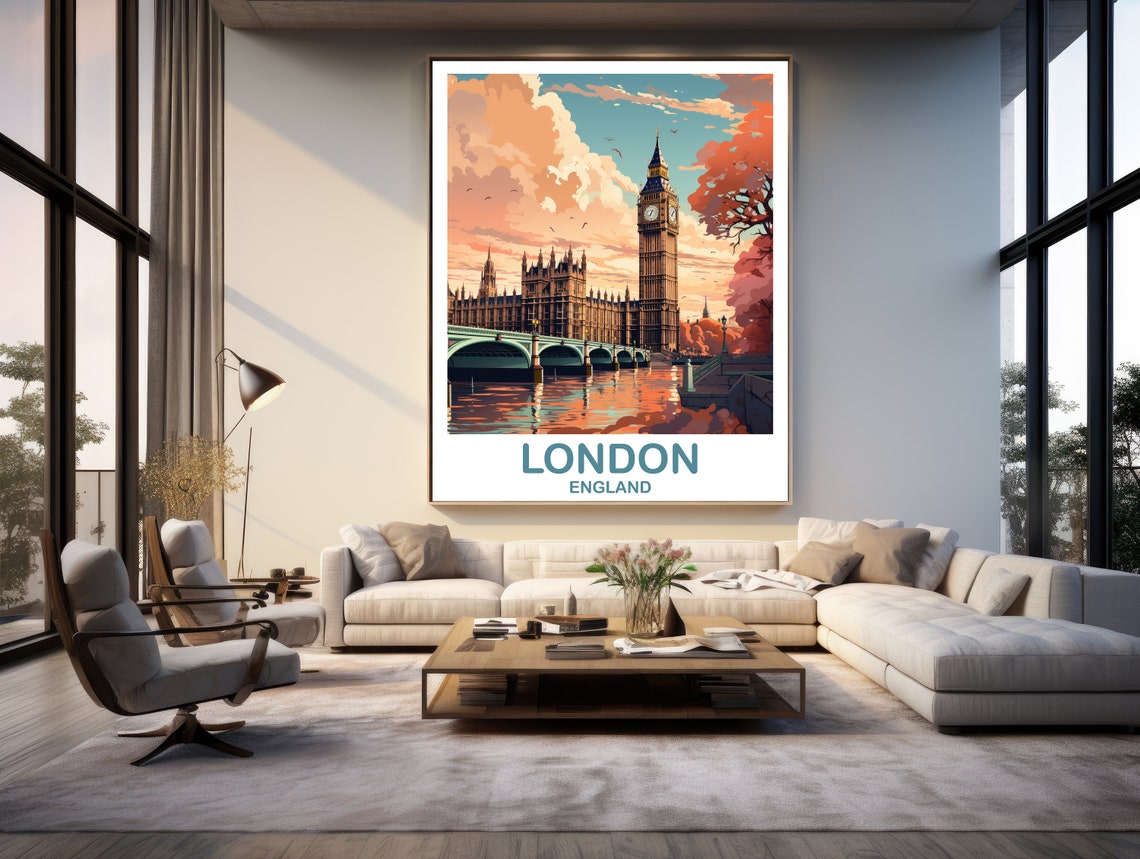 London Travel Art Poster London Travel Art England Poster Big Ben Travel Wall Art England Travel Wall Art T2euenlo3 - Image 2