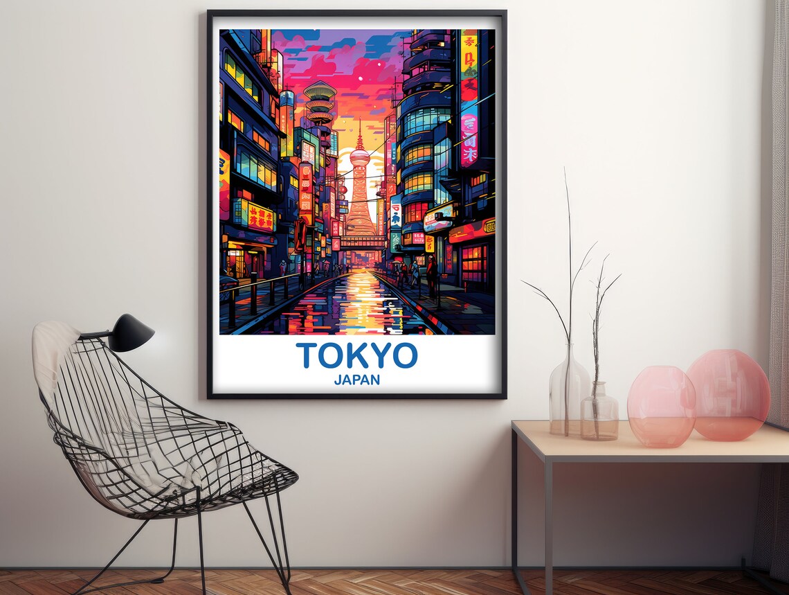Tokyo Travel Art Tokyo Skyline Japan Wall Art Poster City Skyline Wall Art Travel Art Wall Art Dt2asjato3 - Image 2