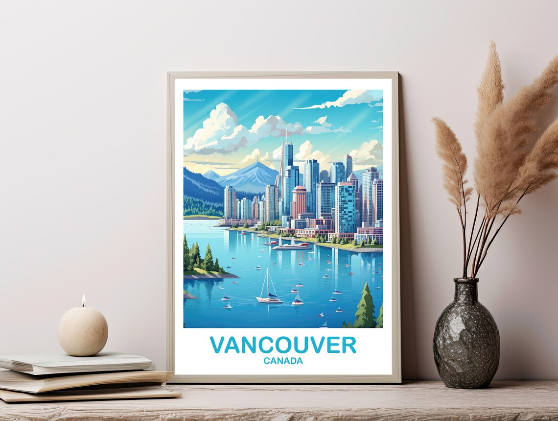 Vancouver BC Travel Poster, British Columbia - Image 2