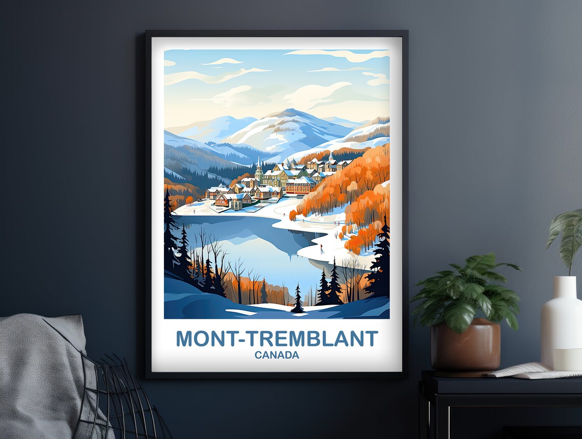 Mont Tremblant Quebec Travel Poster, Travel Art - Image 3