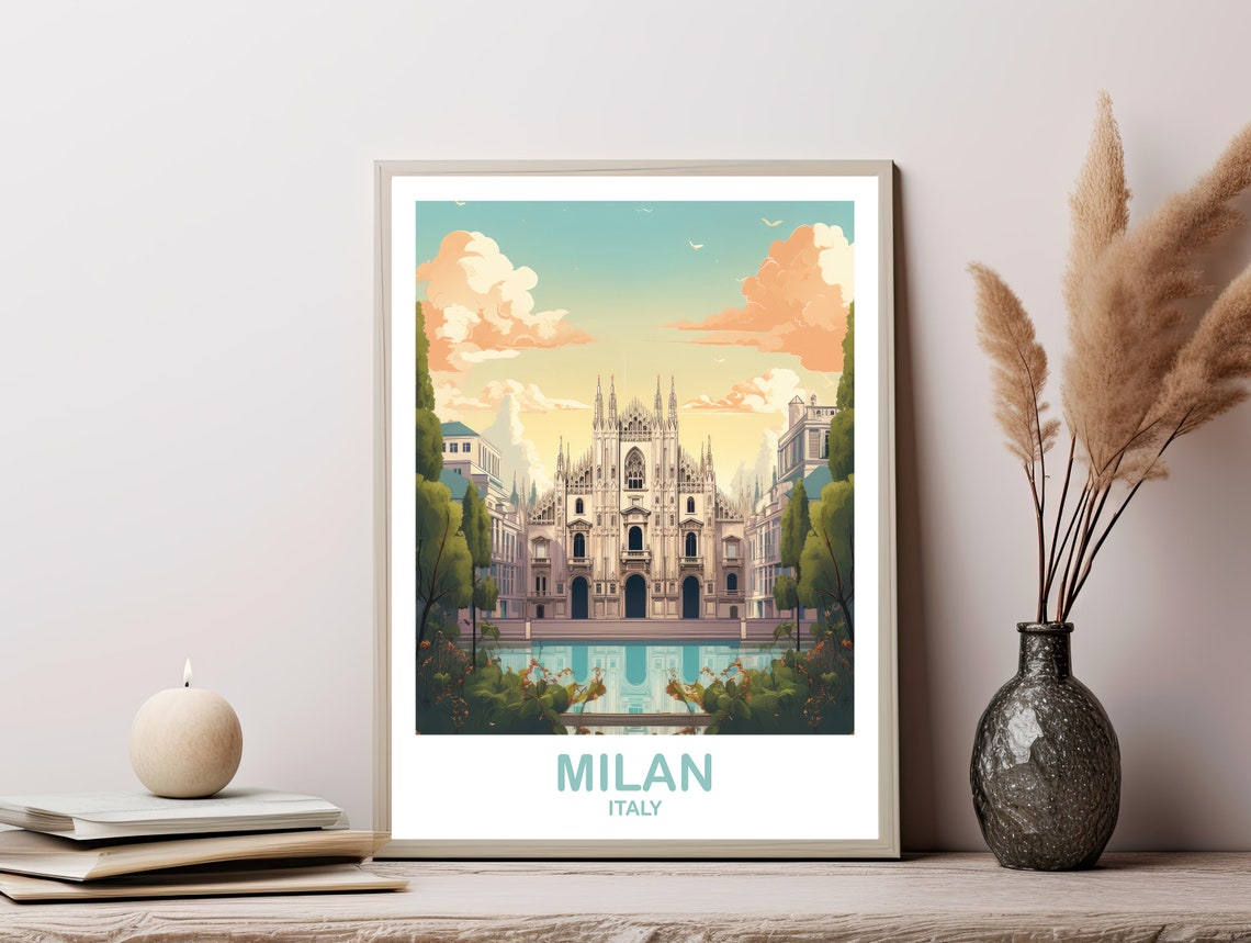 Milan Italy Travel Art Milan Travel Art Italy Poster Milan Travel Wall Art Italy Travel Wall Art Dt2euitmi1 - Image 2