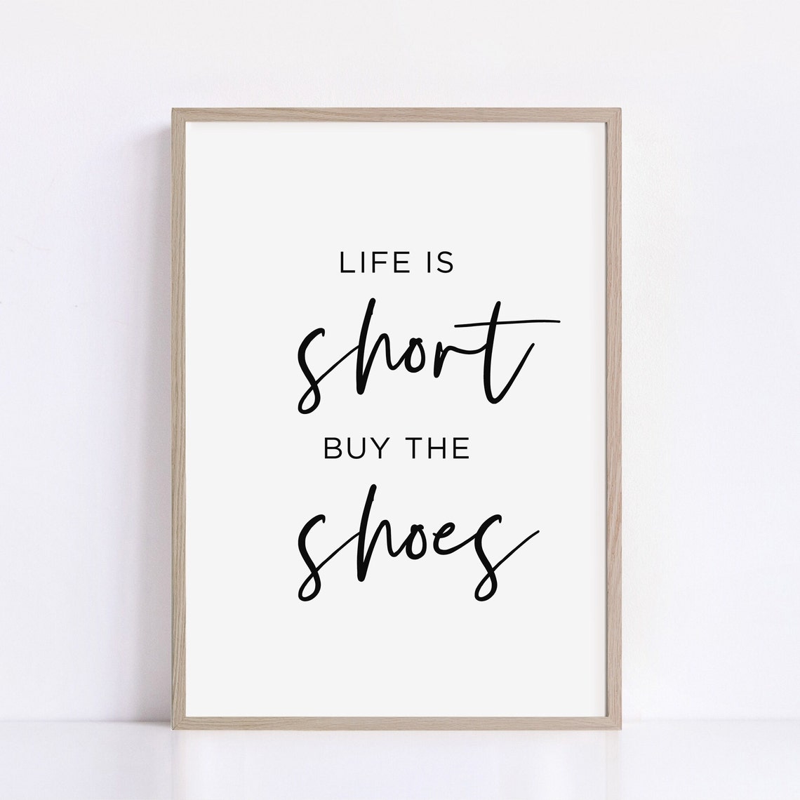 Funny Quotes Wall Art For Girls Room Decor Teen Girl Bedroom Poster Printable Quote Art Prints Buy The Shoes Sign - Image 2