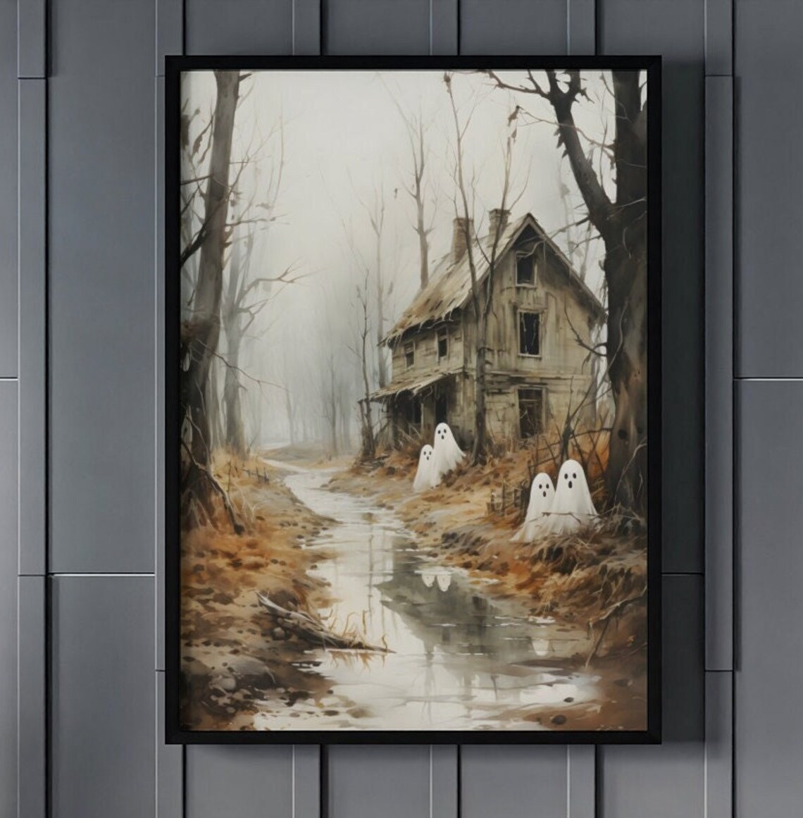 Spooky Ghosts Abandoned House, Gothic Art Print - Image 2
