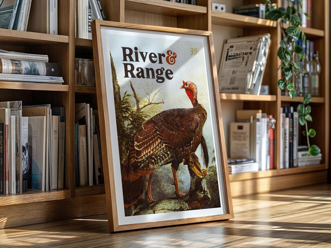 Turkey Hunting Retro Art Print, Outdoorsy Wall Decor - Image 3