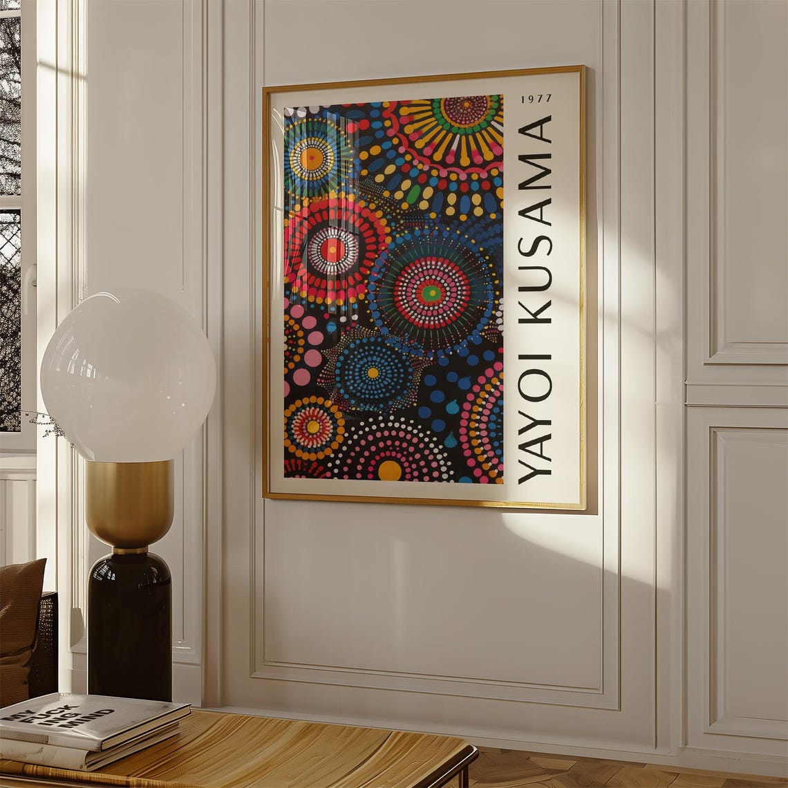 Yayoi Kusama 1977 Rainbow Dot Mandala Fireworks Abstract Poster - Image 2