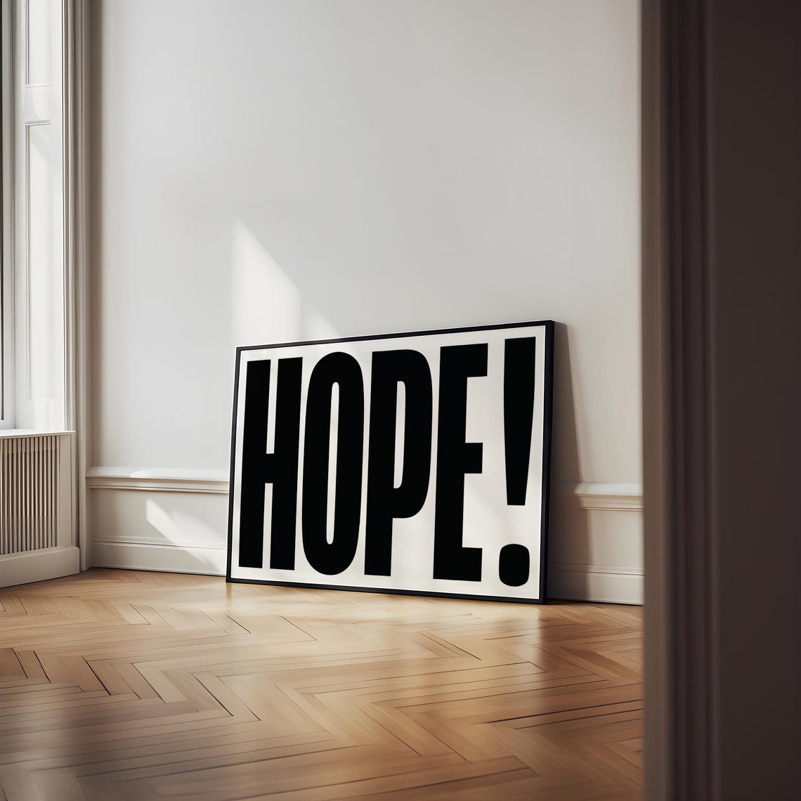 Hope Bold Black White Typography Inspirational Quote Poster Art Decor - Image 4