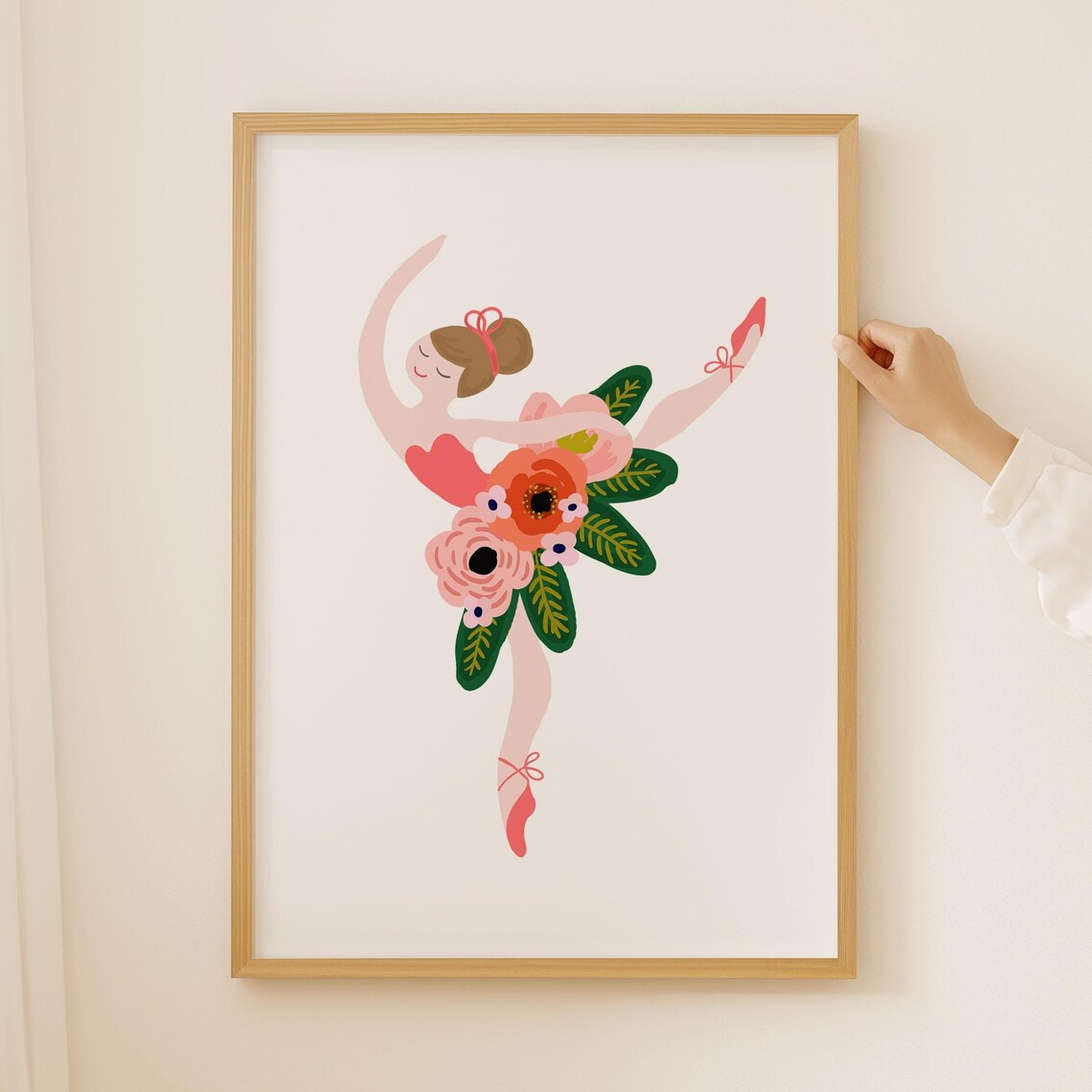 Ballerina Nursery Wall Art, Watercolor Art Print