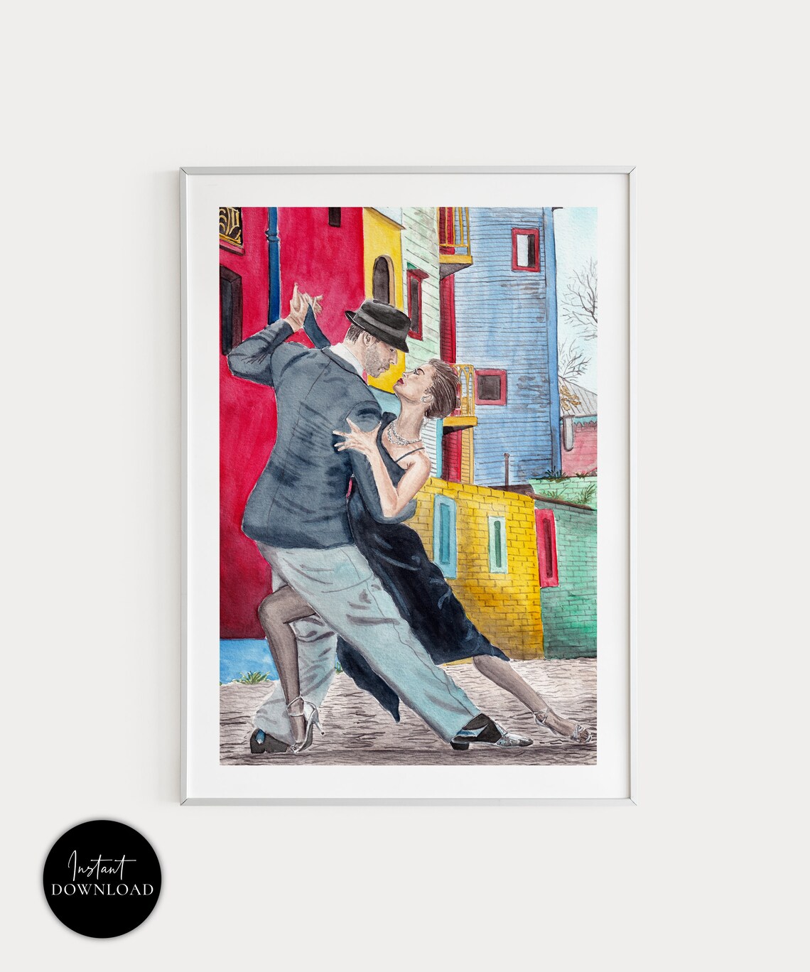 La Boca Buenos Aires Argentina Tango Dancers Art Print