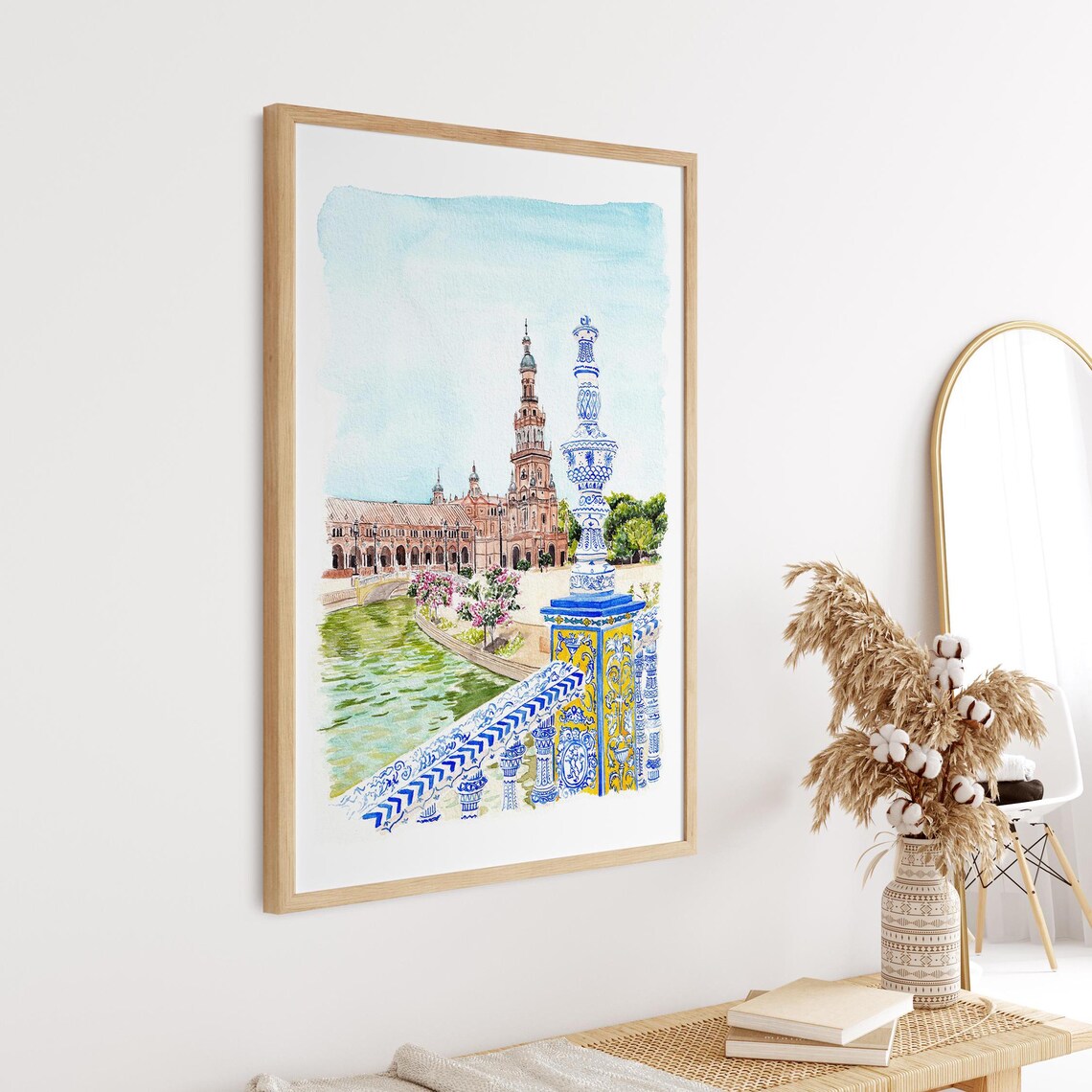 Seville Travel Poster, Plaza De España, Spain - Image 3