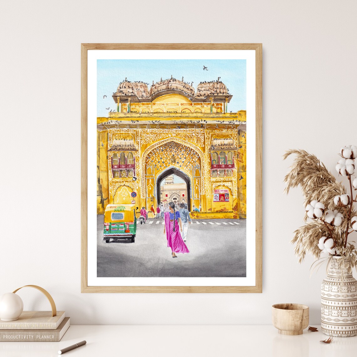 Jaipur, Rajasthan Watercolor Travel Art Poster - Image 2