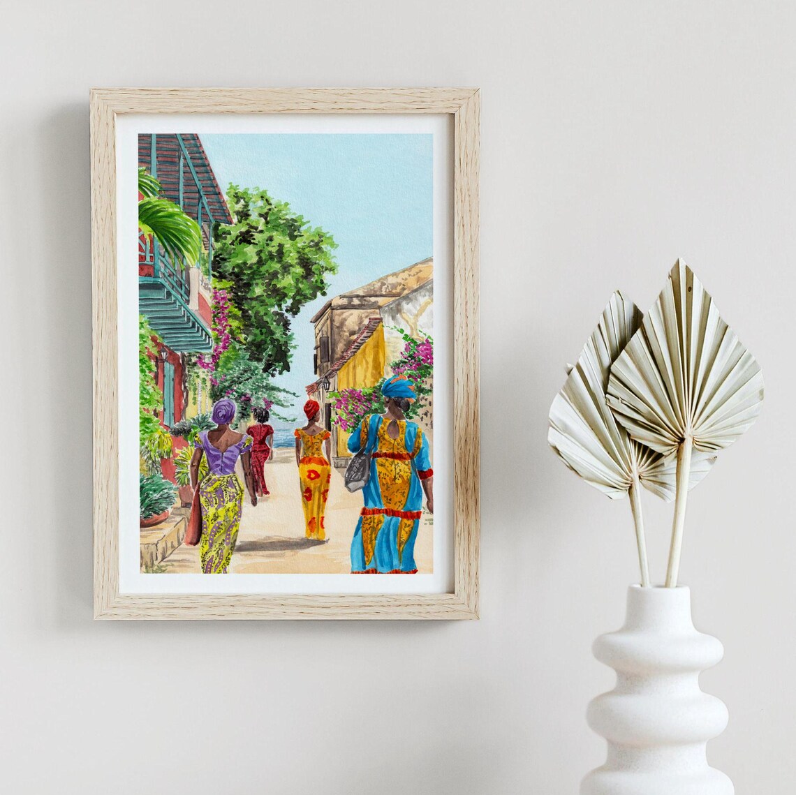 Dakar, Senegal Watercolor Cityscape Art Print - Image 3