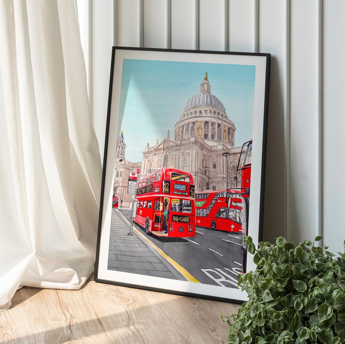 St Pauls Cathedral London Watercolor Art Print - Image 2