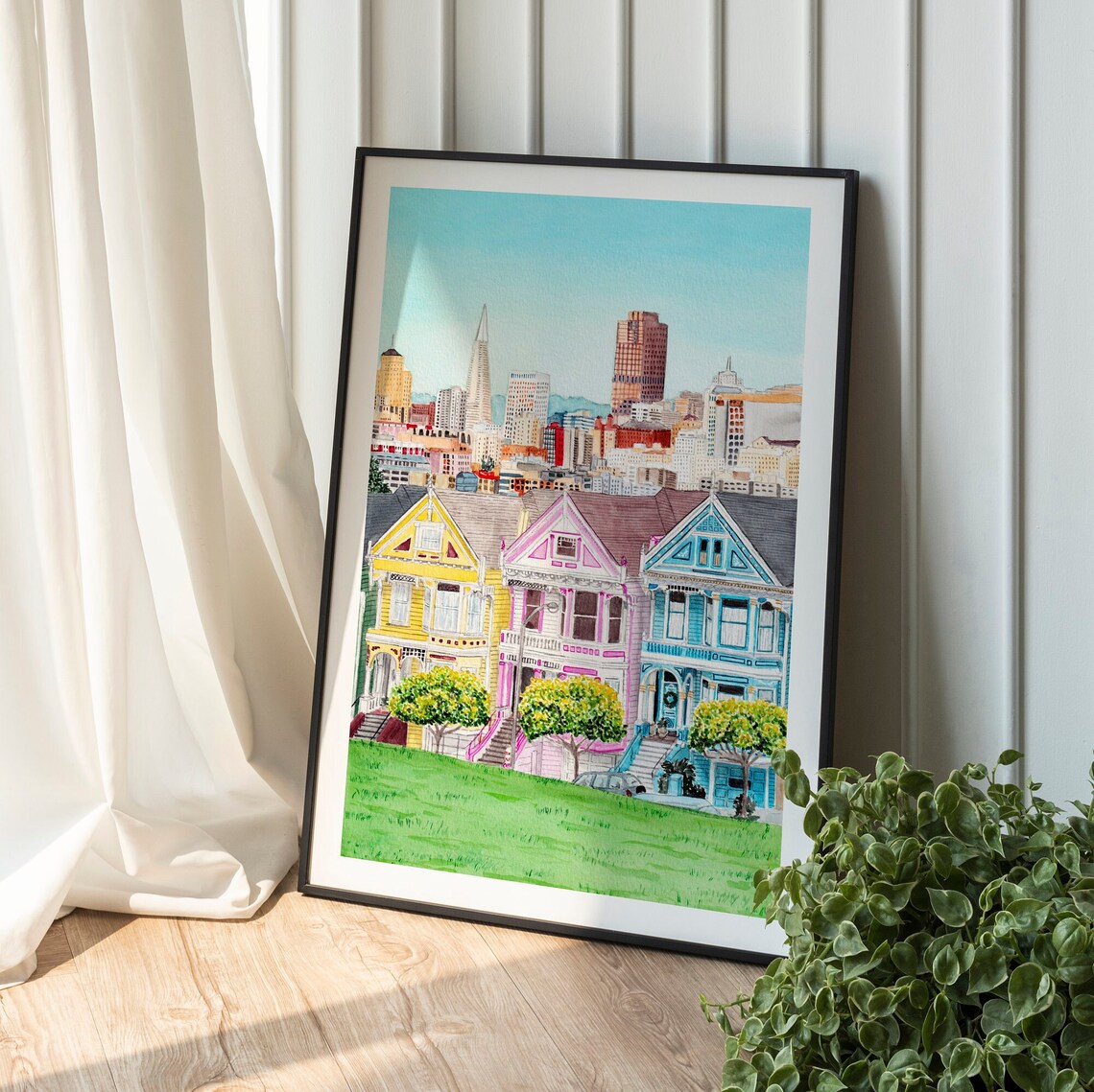 San Francisco, California Alamo Square Park Travel Poster - Image 2