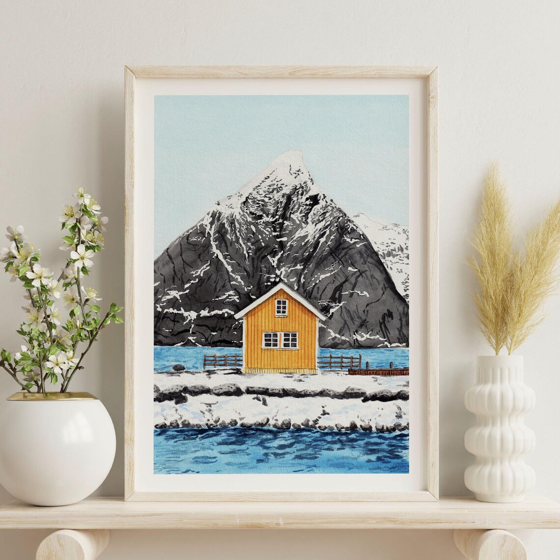 Lofoten Norway Landscape Art Print, Scandinavian - Image 2