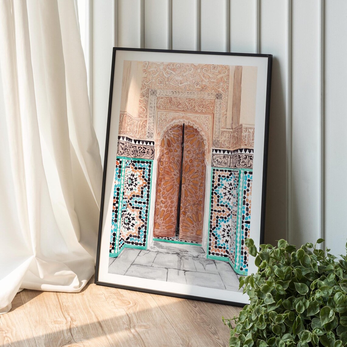 Madrasa Ben Youssef Marrakech Art Print, Morocco - Image 3