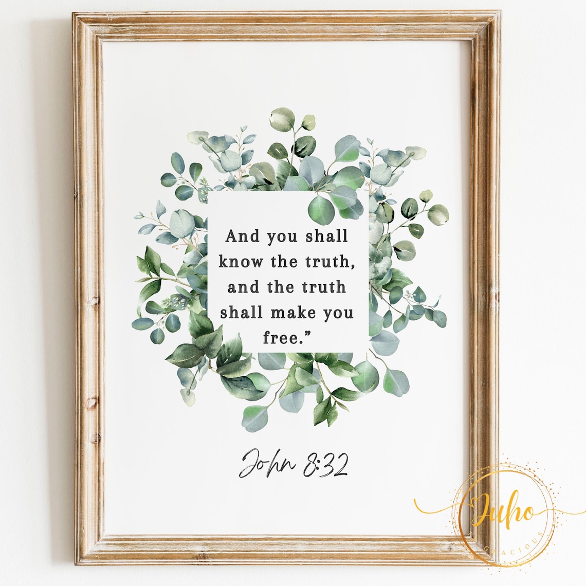 John 8:32 Scripture Blessing, Baptism Gift