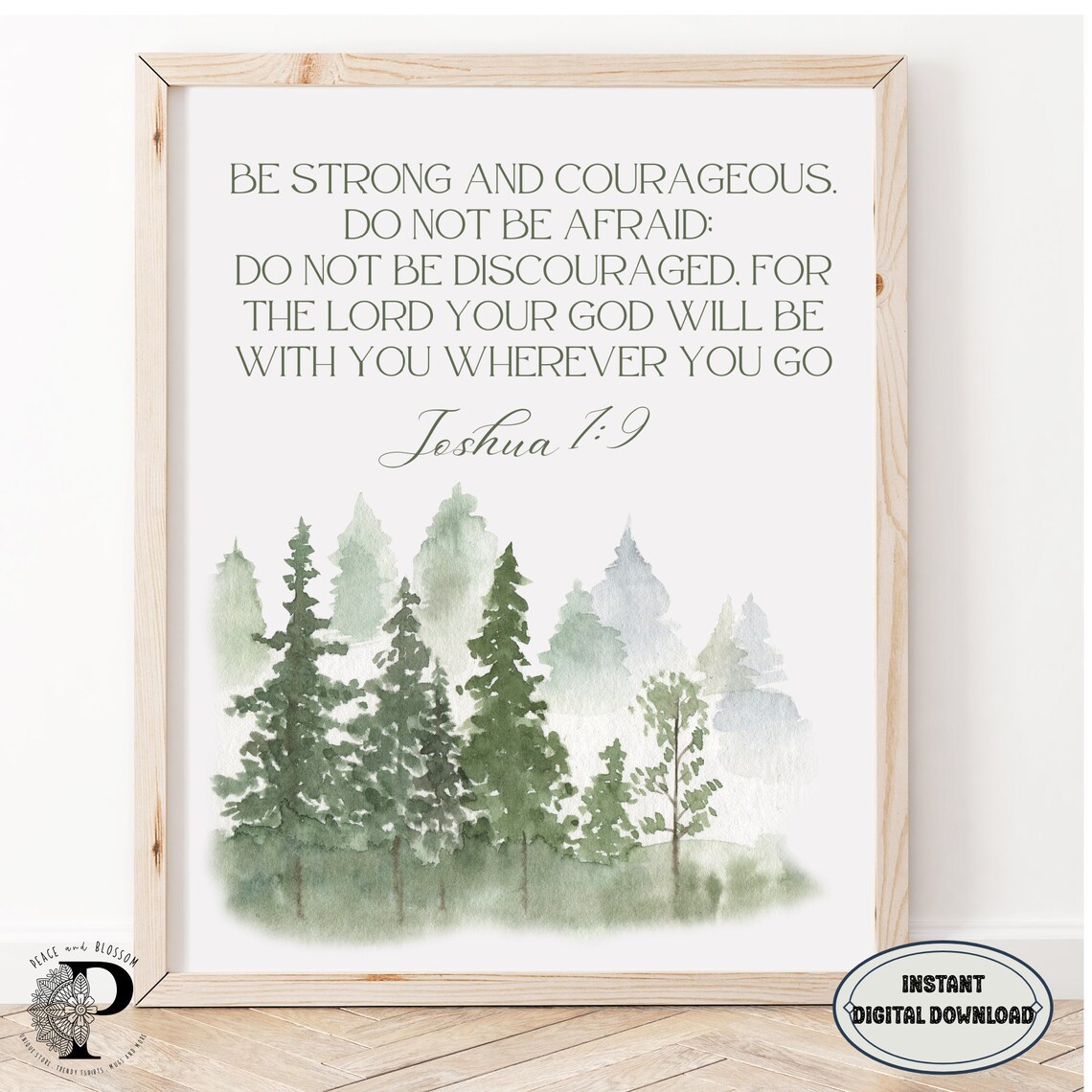 Joshua 19 Be Strong And Courageous Bible Verse
