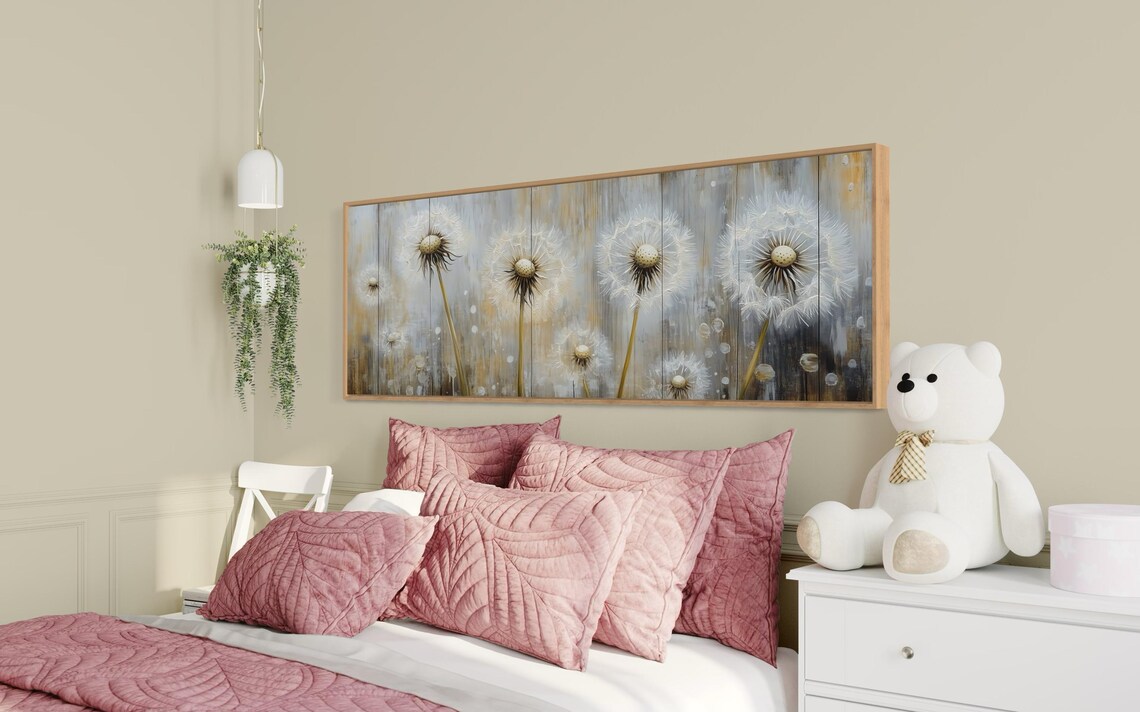 Rustic Dandelion Panoramic Art Print, Countryside Scene - Image 5