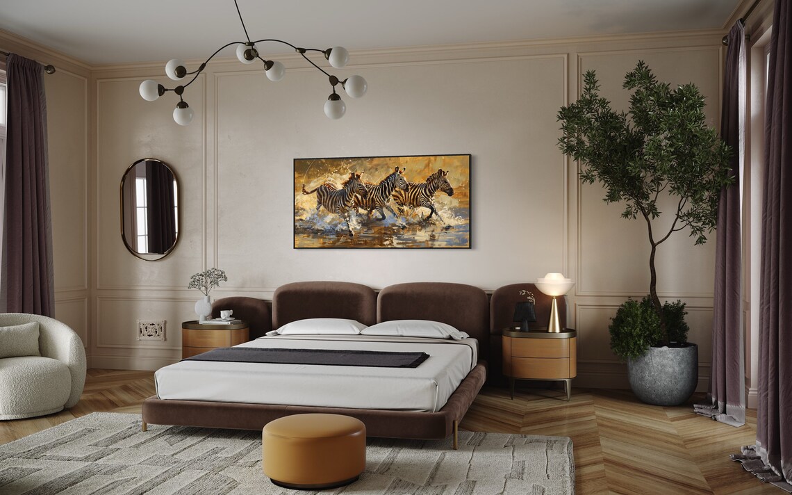Sunset Safari Zebra Art Print, African Savannah - Image 4