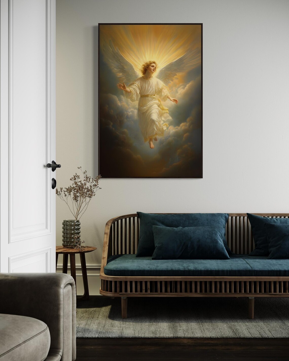 Guardian Angel Heavenly Glow Clouds Divine Spiritual Faith Poster - Image 5
