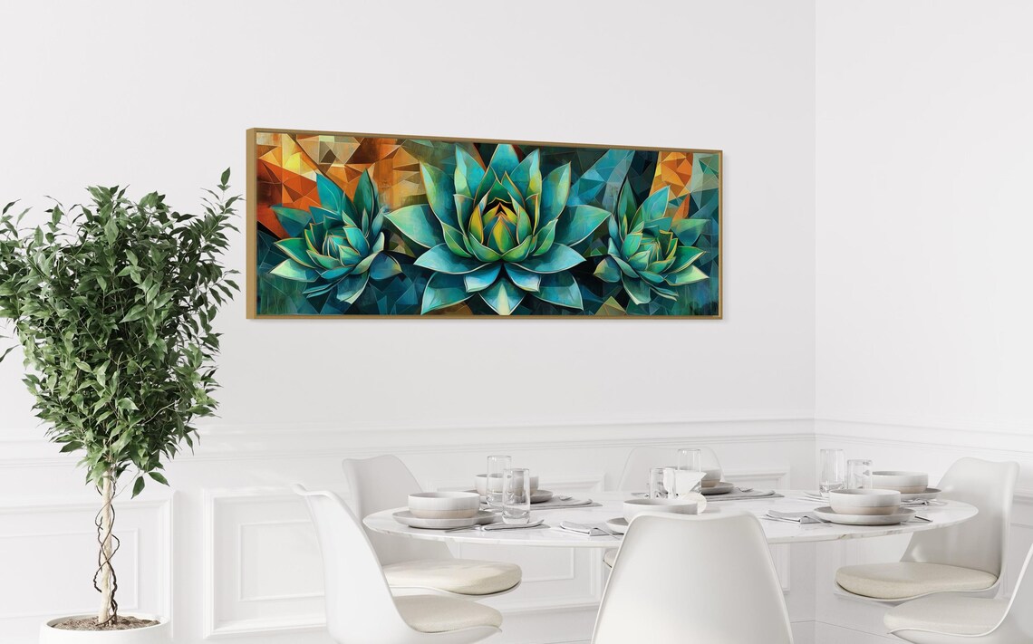 Agave Geometric Succulent Boho Desert Art Print - Image 4