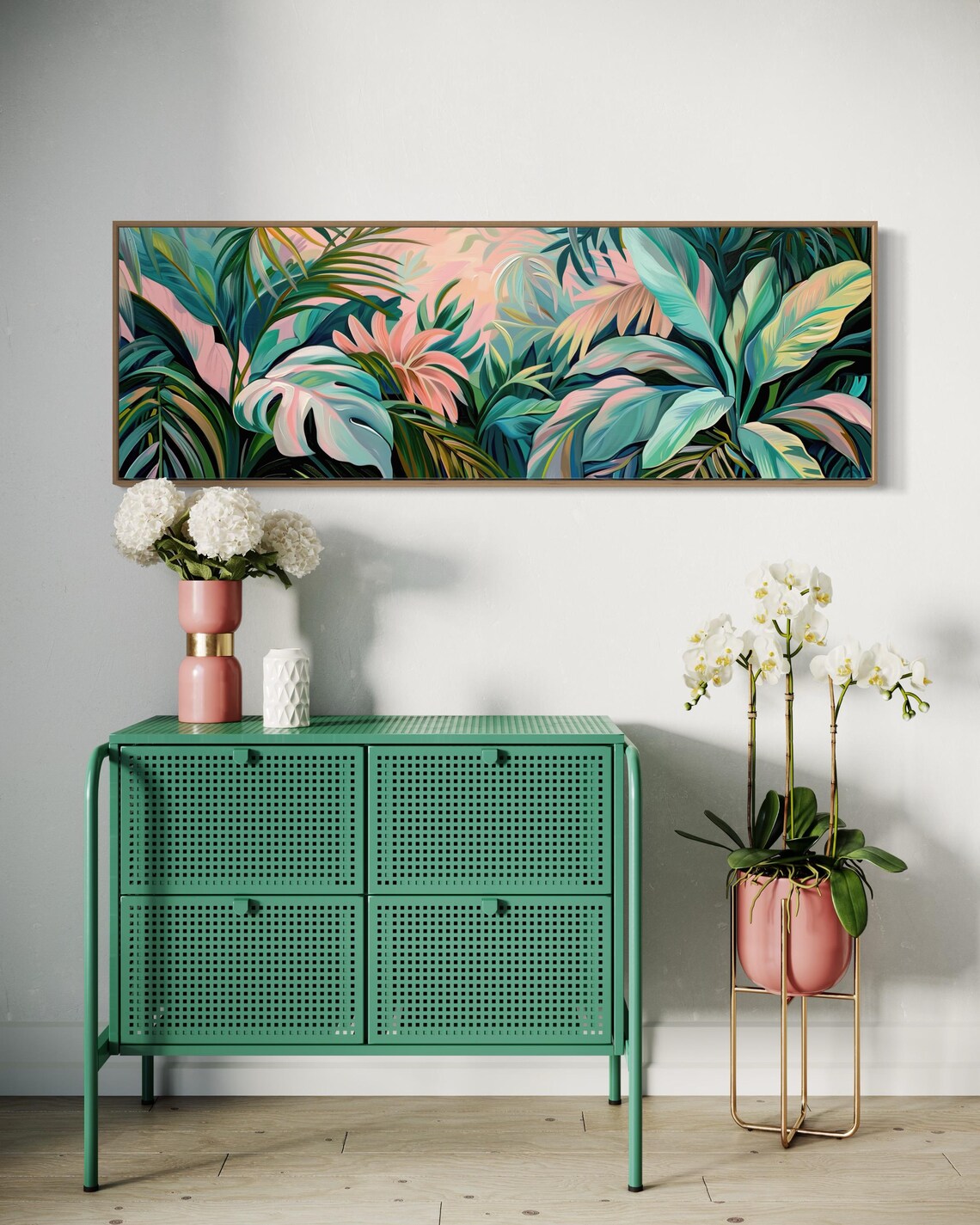 Tropical Leaf Panorama, Botanical Wall Art Print - Image 3