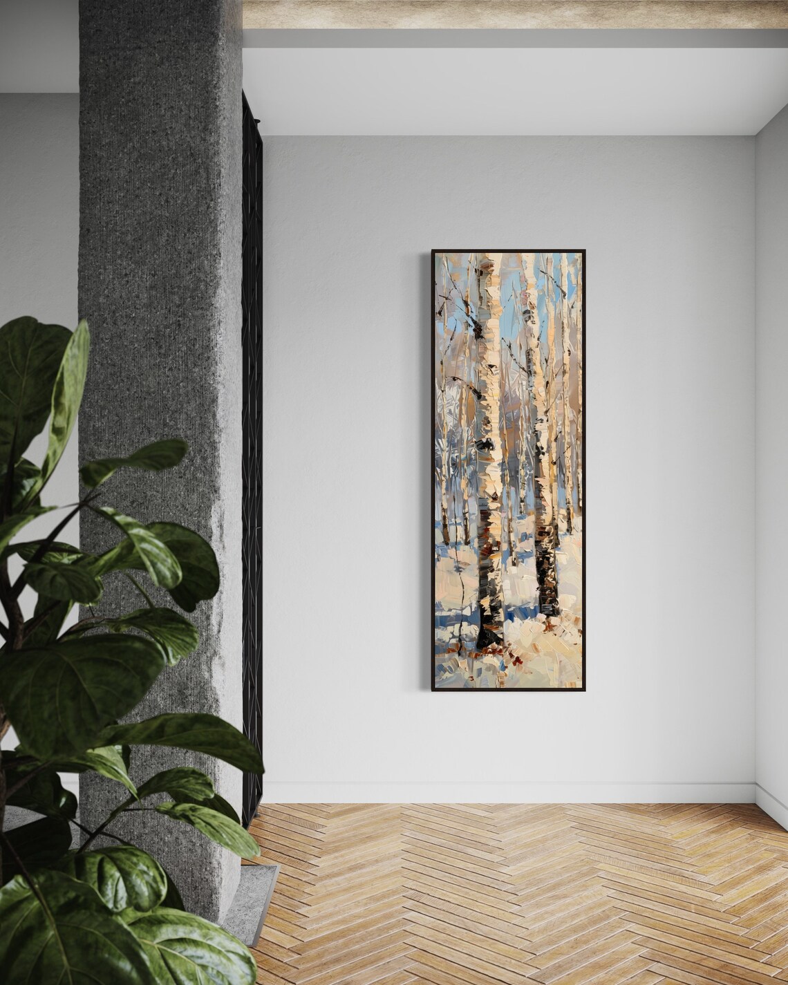Whispering Birches, Winter Birch Forest Art Print - Image 5