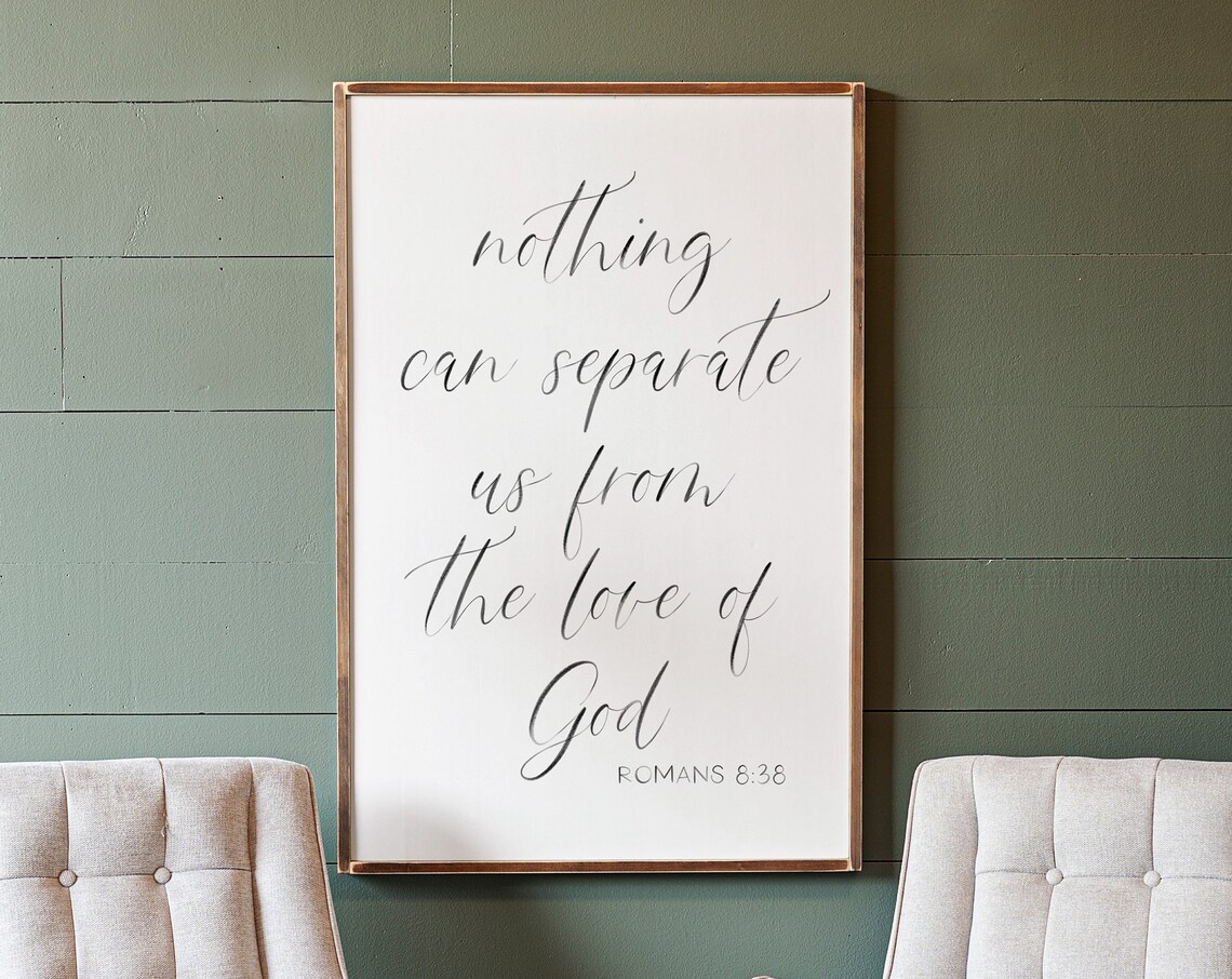 Romans 8:38 Christian Scripture Wall Art Print
