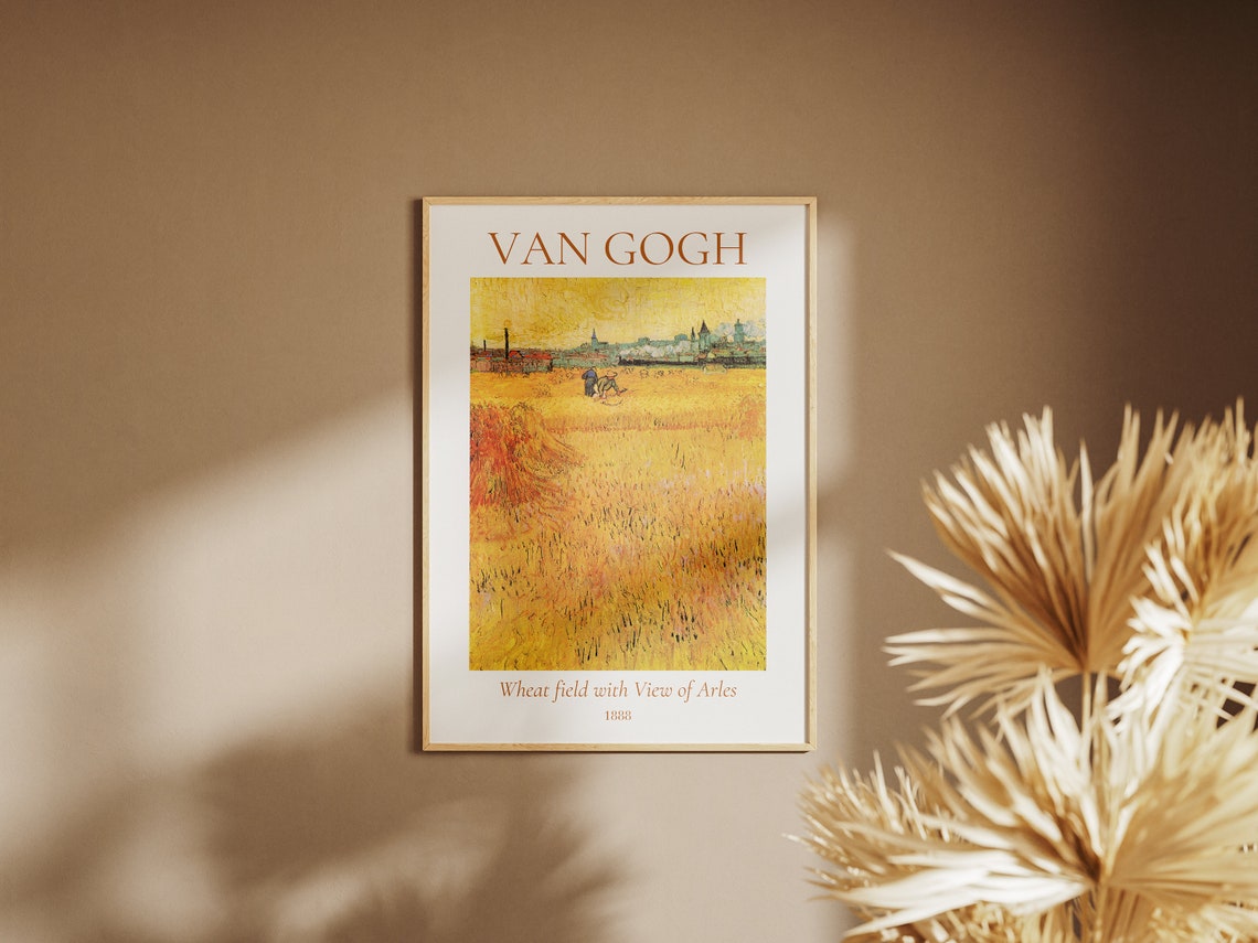 Van Gogh Art Print Wheat Field With View Of Arles Van Gogh Exhibition Poster Van Gogh Painting Landscape Artwork Museum Poster - Image 7