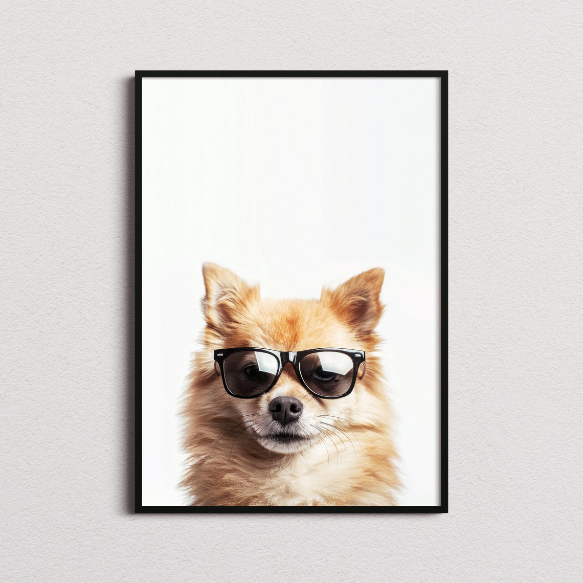 Pomsky In Sunglasses Print Pomsky Dog Print Pomsky Dog Poster Funny Pomsky Dog Print Pomsky Dog Art Funny Dog Print Funny Dog Art