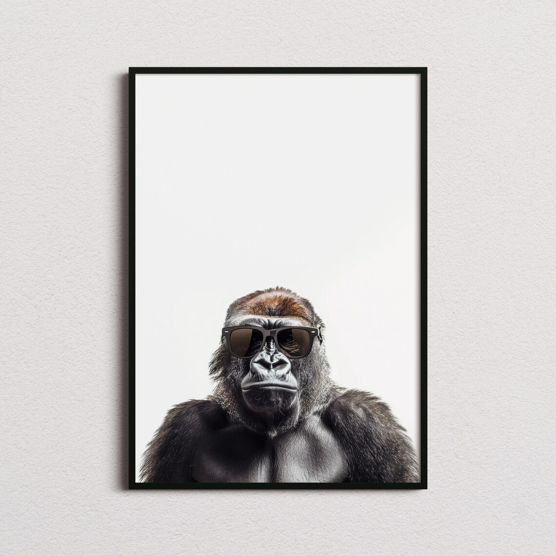 Gorilla In Sunglasses Funny Animal Poster Print