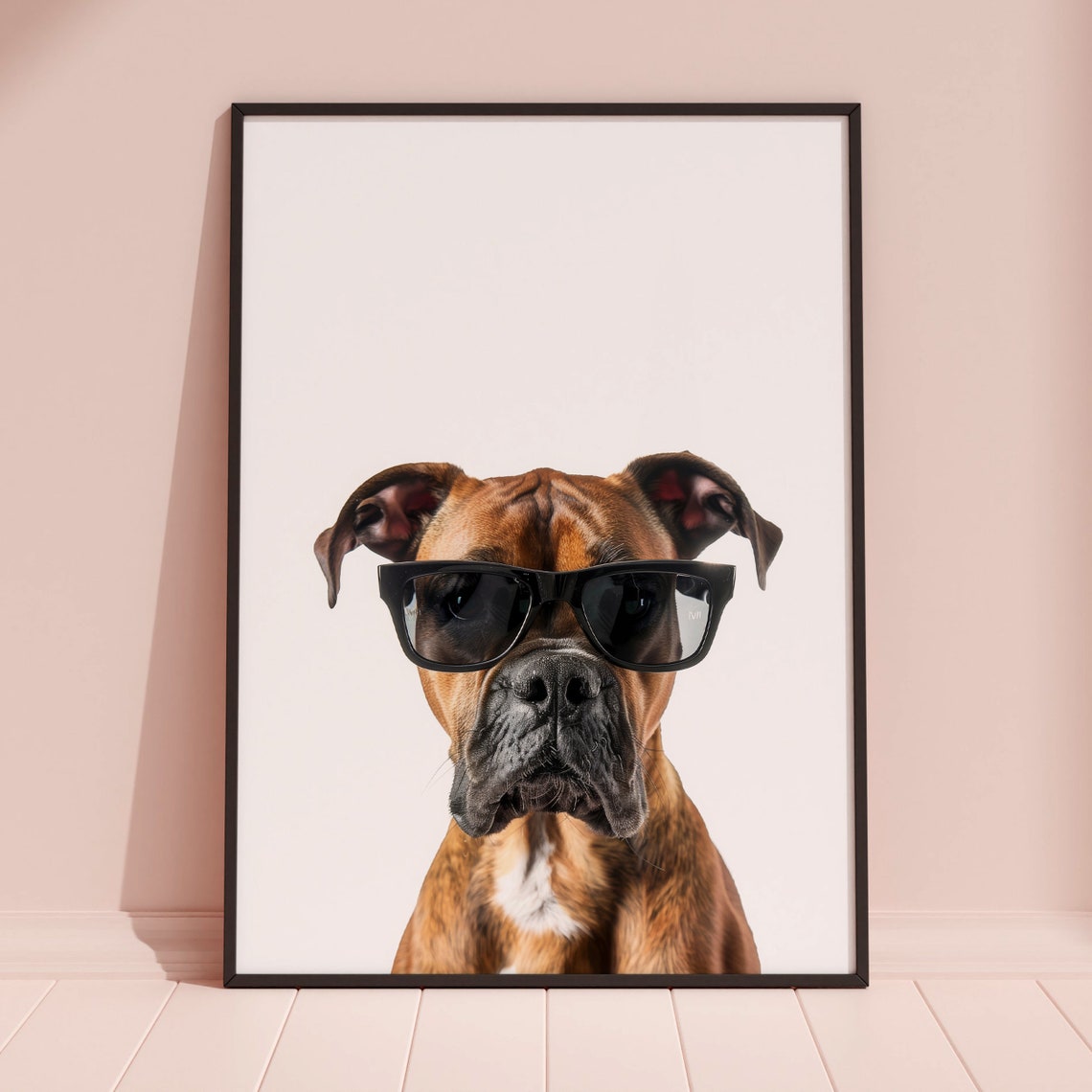 Boxer Dog In Sunglasses Print Boxer Dog Print Boxer Dog Poster Funny Boxer Dog Print Boxer Dog Art Funny Dog Print Funny Dog Art - Image 3