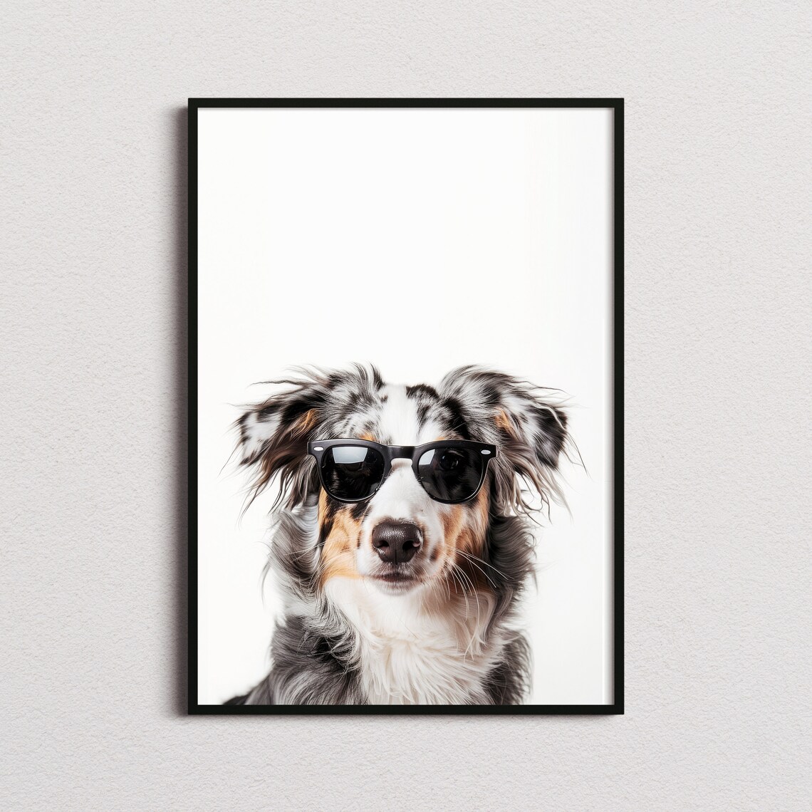Australian Shepherd In Sunglasses Art Print