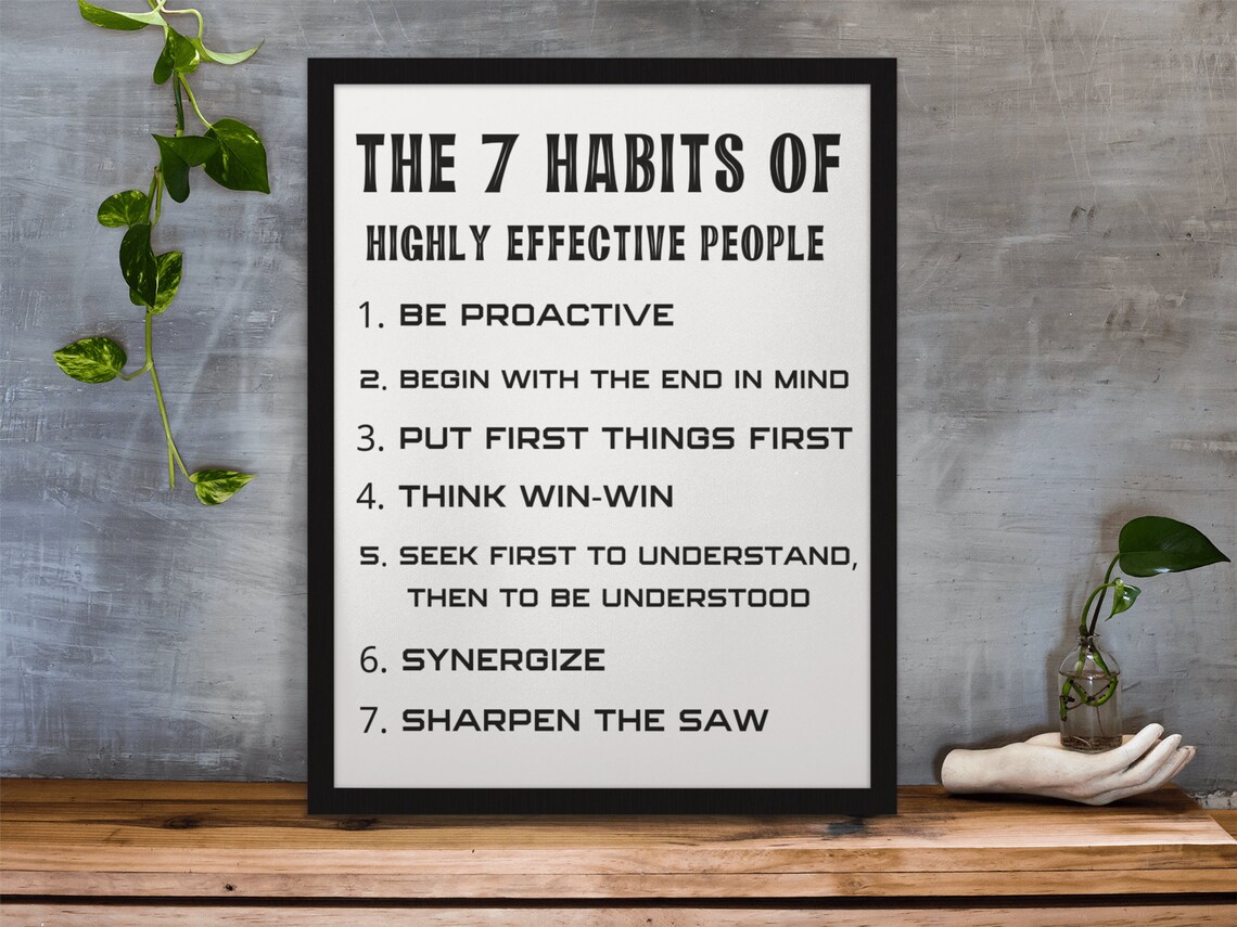 Stephen R. Covey Quote, 7 Habits Art Print
