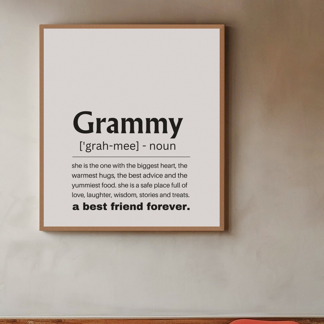 Grammy Definition Sign Best Friend Forever Gift Family Poster - Image 2