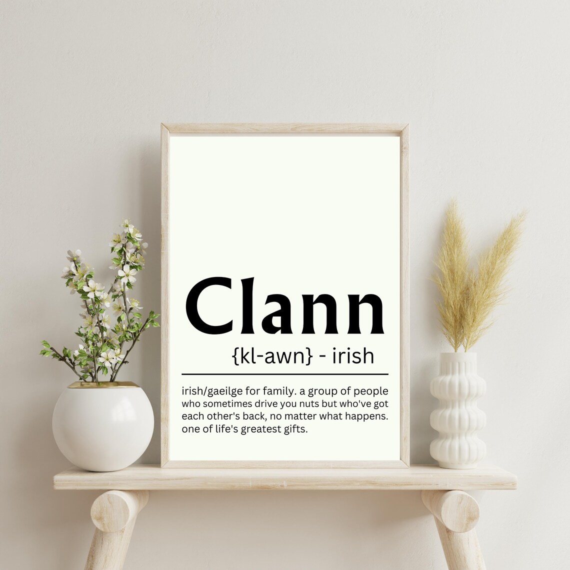 Clann Irish Print Family Irish Gifts Definition Print Newly Wed Gifts Ireland Poster Irish Wedding Personalized Gifts Wall Art - Image 5