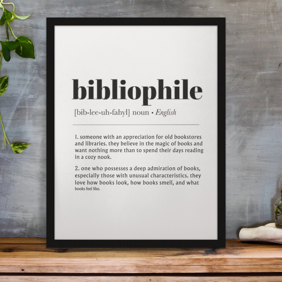 Bibliophile Definition Book Lover Art Print