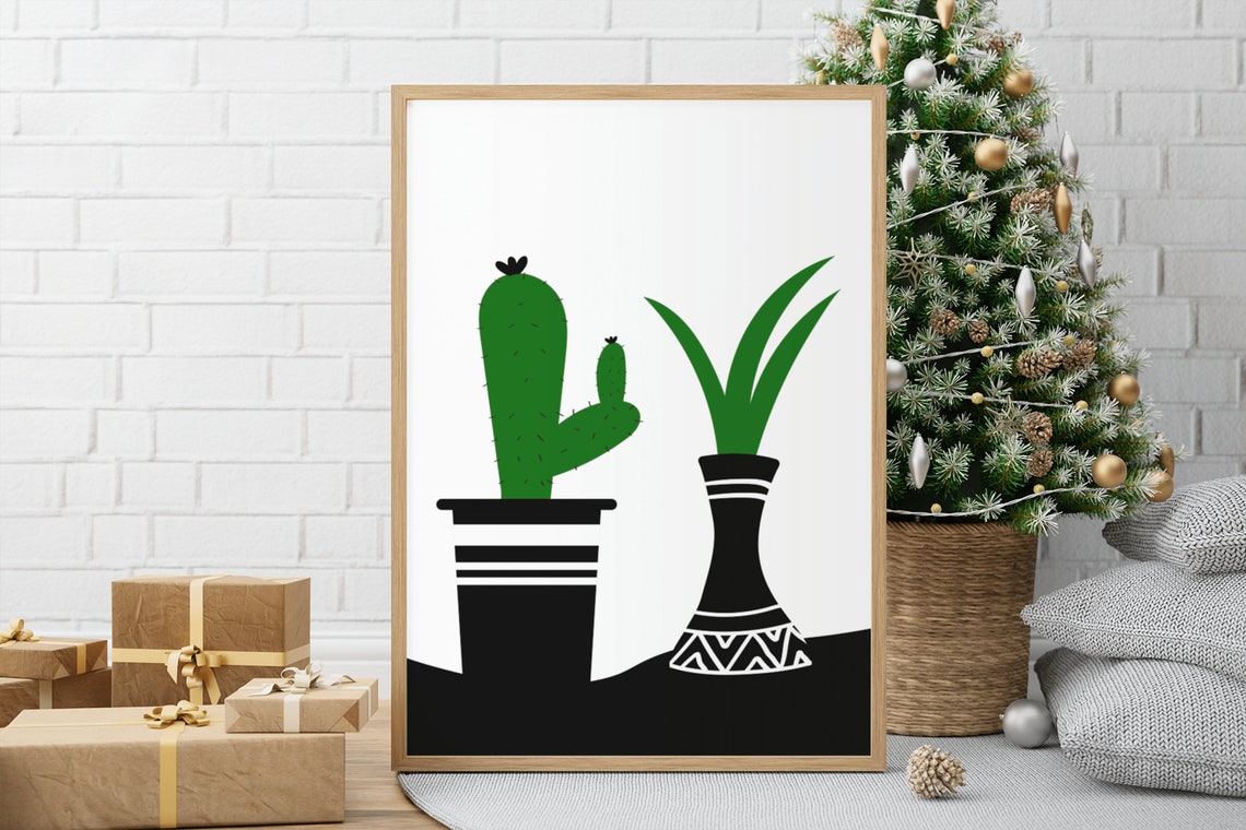 Cactus Botanical Potted Plants Minimalist Modern Wall Decor Poster - Image 6